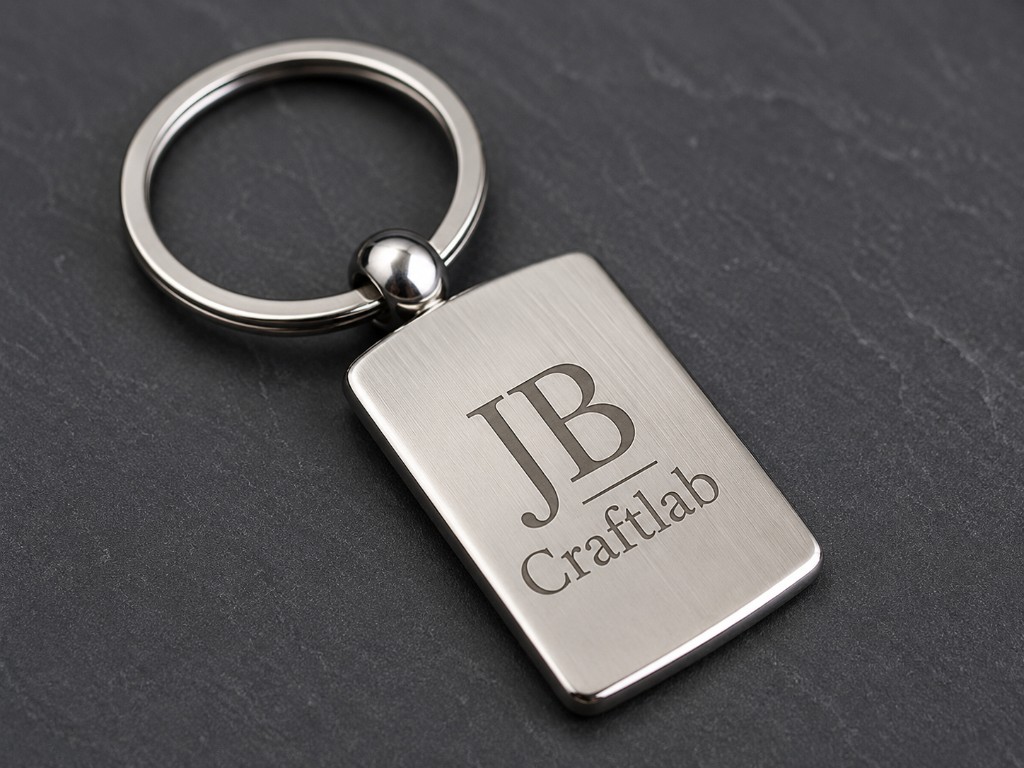 Porte-clés métal gravé logo entreprise