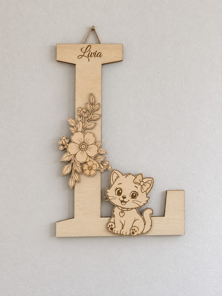 Lettre en bois personnalisée