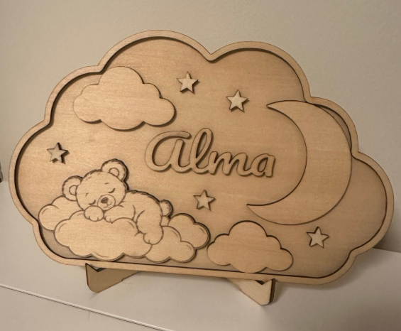 Plaque nuage prénom