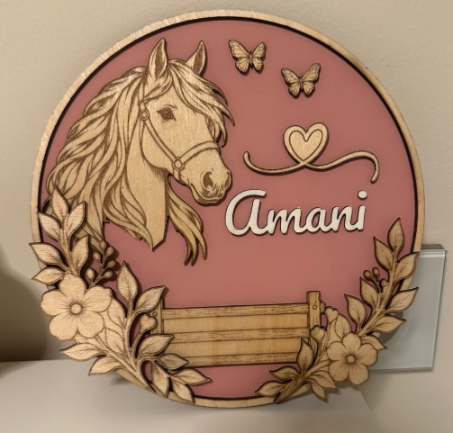 Plaque thème cheval